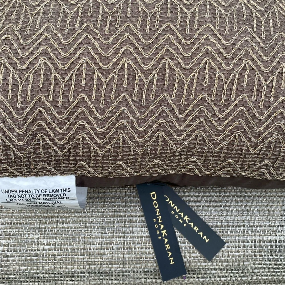 Donna Karan Sanctuary Manipulted Ribbon Silk Mink Decorative Pillow 18